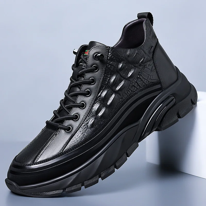 Genuine Leather Men Work Shoes lace up Outdoor Sports Non-slip High-top Hiking Shoes for Men black Shoes male sneakers
Genuine Leather Men Work Shoes lace up Outdoor Sports Non-slip High-top Hiking Shoes for Men black Shoes male sneakers