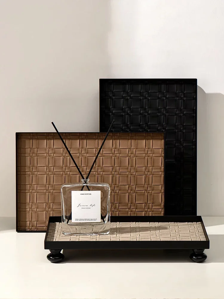 Ahunderjiaz-Leather Rectangular Storage Tray, Hand-Woven, Desktop Decorative Trays, Home Decoration, Light Luxury
Ahunderjiaz-Leather Rectangular Storage Tray, Hand-Woven, Desktop Decorative Trays, Home Decoration, Light Luxury