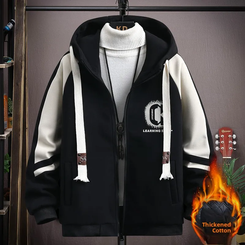 Мужская зимняя куртка-бомбер из утепленного хлопка с капюшоном, на молнии, повседневная, приталенная, с длинными рукавами
Мужская зимняя куртка-бомбер из утепленного хлопка с капюшоном, на молнии, повседневная, приталенная, с длинными рукавами