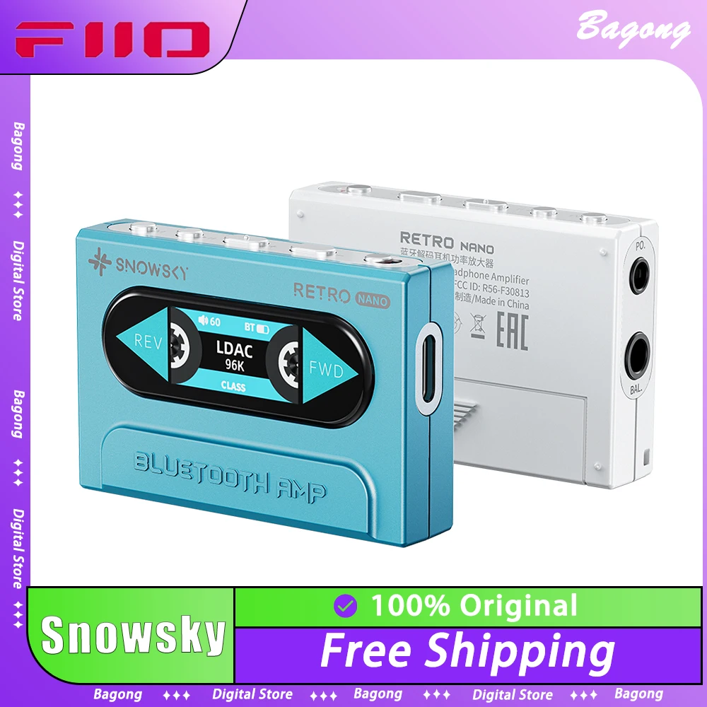 FiiO Snowsky Retro Nano Hi-Res Bluetooth Decoder Audio Lossless Earphone Amplifier Portable Decoder PCM96KHz Dual CS43131 Custom
FiiO Snowsky Retro Nano Hi-Res Bluetooth Decoder Audio Lossless Earphone Amplifier Portable Decoder PCM96KHz Dual CS43131 Custom