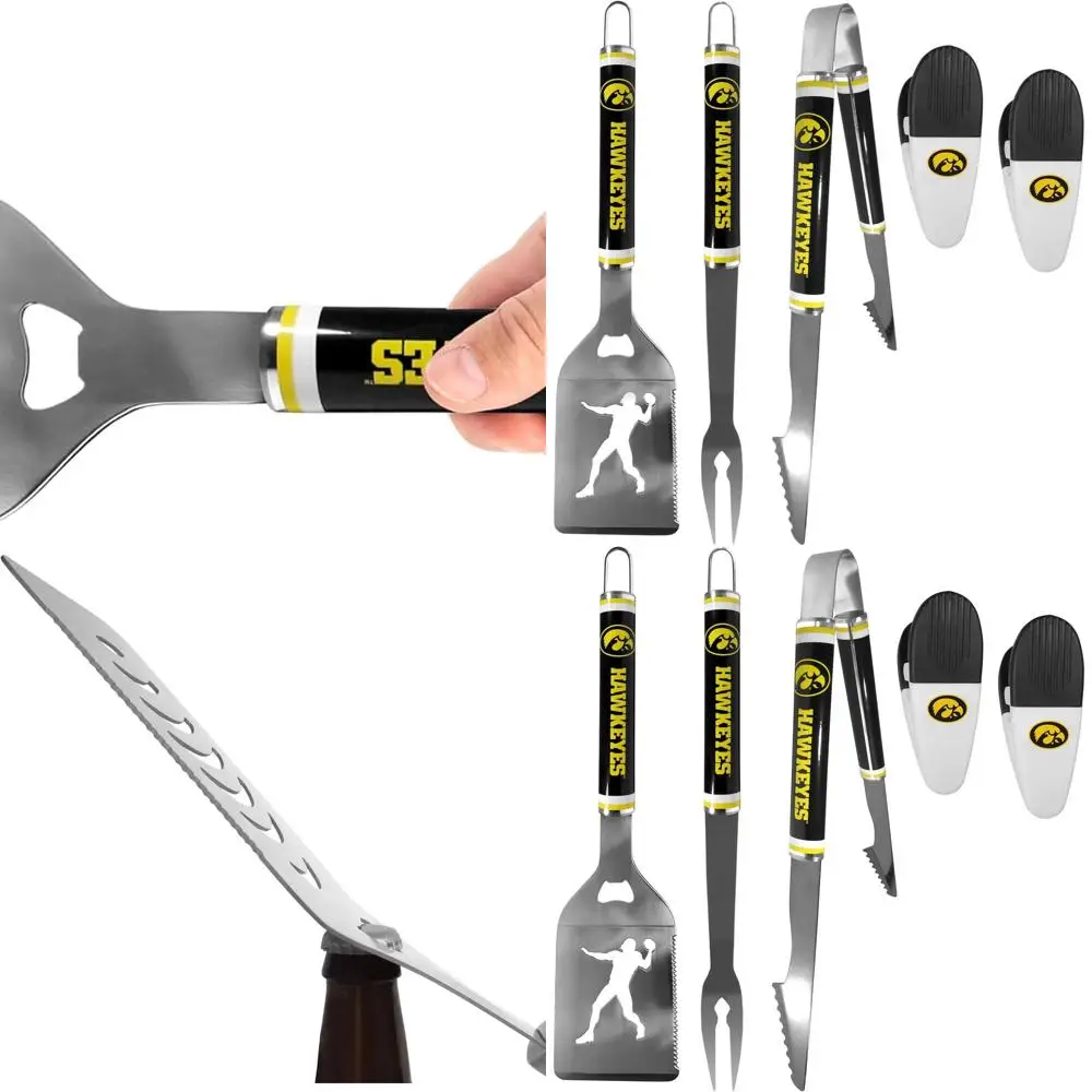 Iowa Hawkeyes 3-Piece Steel BBQ Tool Set with Chip Clips, Team-Colored
Iowa Hawkeyes 3-Piece Steel BBQ Tool Set with Chip Clips, Team-Colored