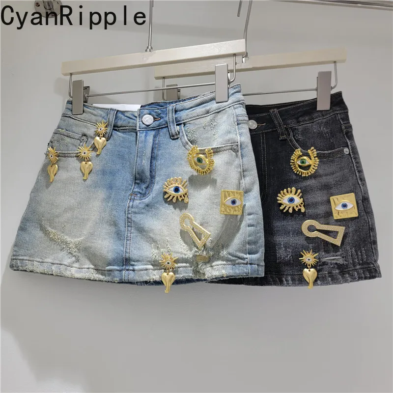 Stretch Denim Short Skirts 2026 New Spring Summer Spice Girls A-line Bodycon Skirt Metal Decoration Streetwear Blue Jeans Skirts
Stretch Denim Short Skirts 2026 New Spring Summer Spice Girls A-line Bodycon Skirt Metal Decoration Streetwear Blue Jeans Skirts