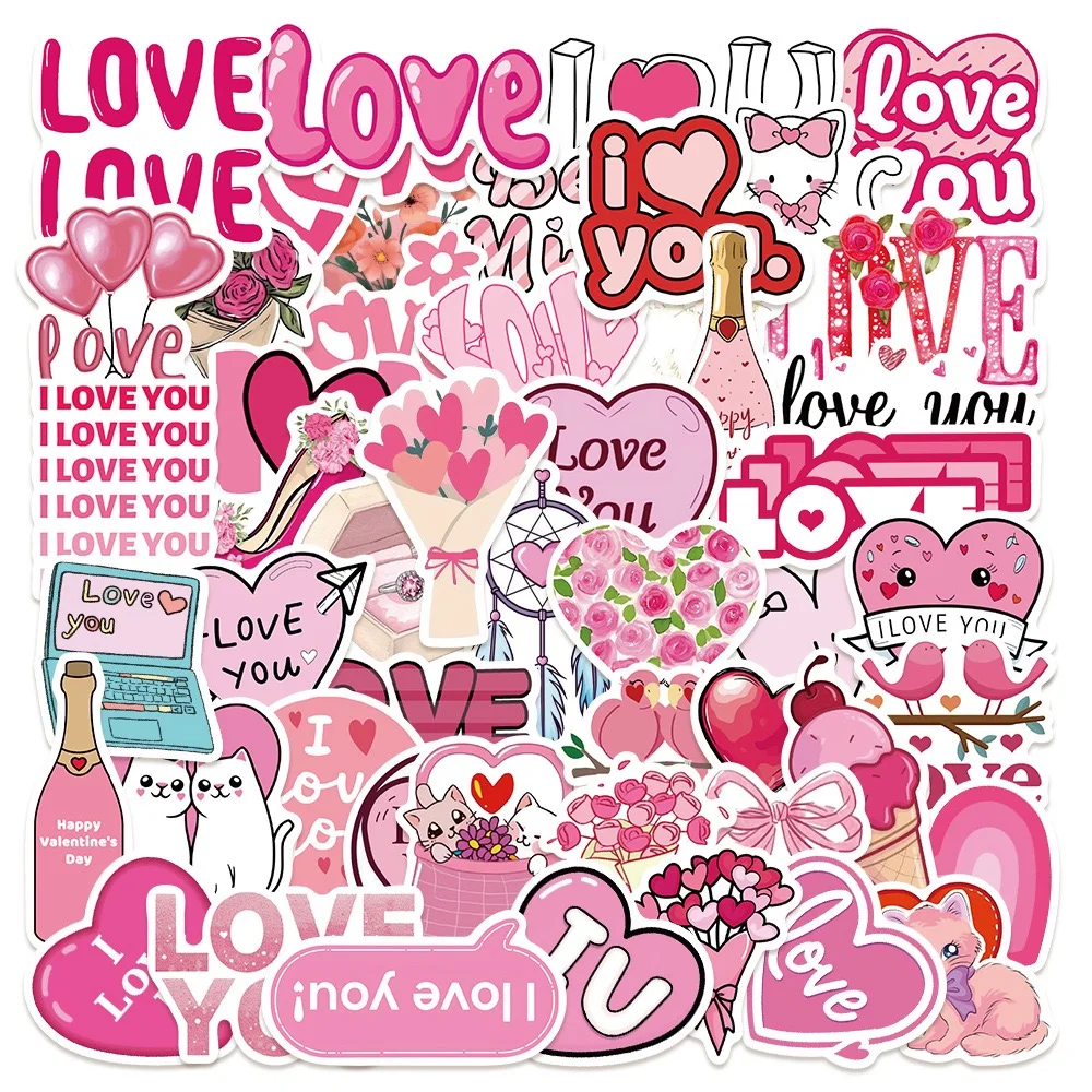10/50PCS Kawaii Pink Romantic Love You Stickers Valentine's Day Decoration Decals DIY Phone Fridge Skateboard Suitcase Sticker
10/50PCS Kawaii Pink Romantic Love You Stickers Valentine's Day Decoration Decals DIY Phone Fridge Skateboard Suitcase Sticker