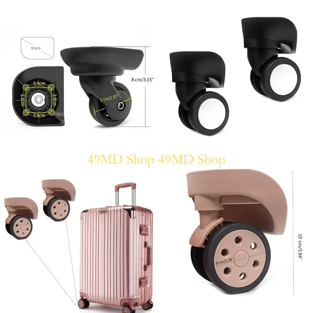 49MD 1Pair Roller Wheel for Luggage Box Suitcase 360 Degree SilentWheel
49MD 1Pair Roller Wheel for Luggage Box Suitcase 360 Degree SilentWheel