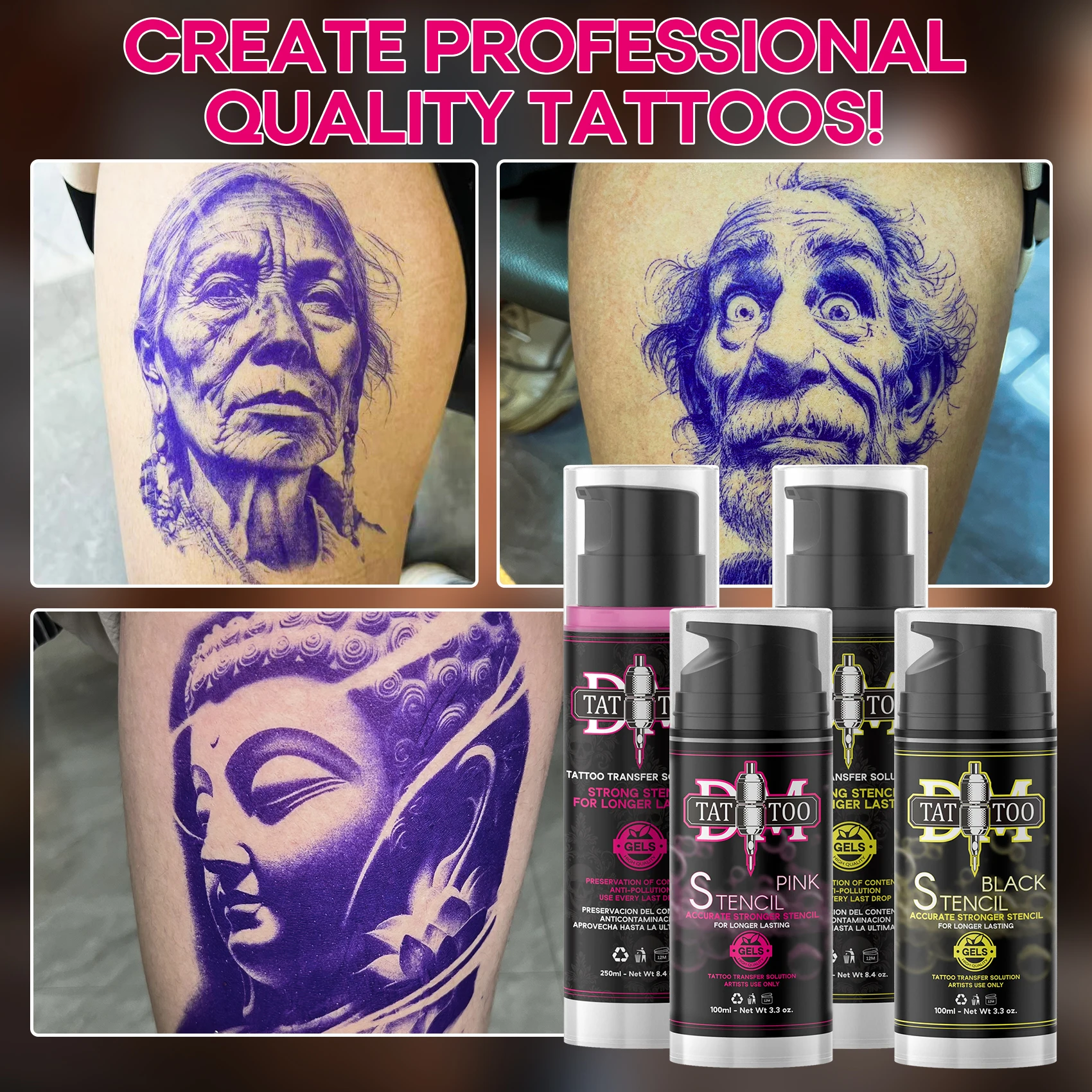 250/100ML Professional Tattoo Transfer Gel Tattoo Stencil Gel Thermal Copier Tattoo Transfer Liquid Tattoo Accessories
250/100ML Professional Tattoo Transfer Gel Tattoo Stencil Gel Thermal Copier Tattoo Transfer Liquid Tattoo Accessories