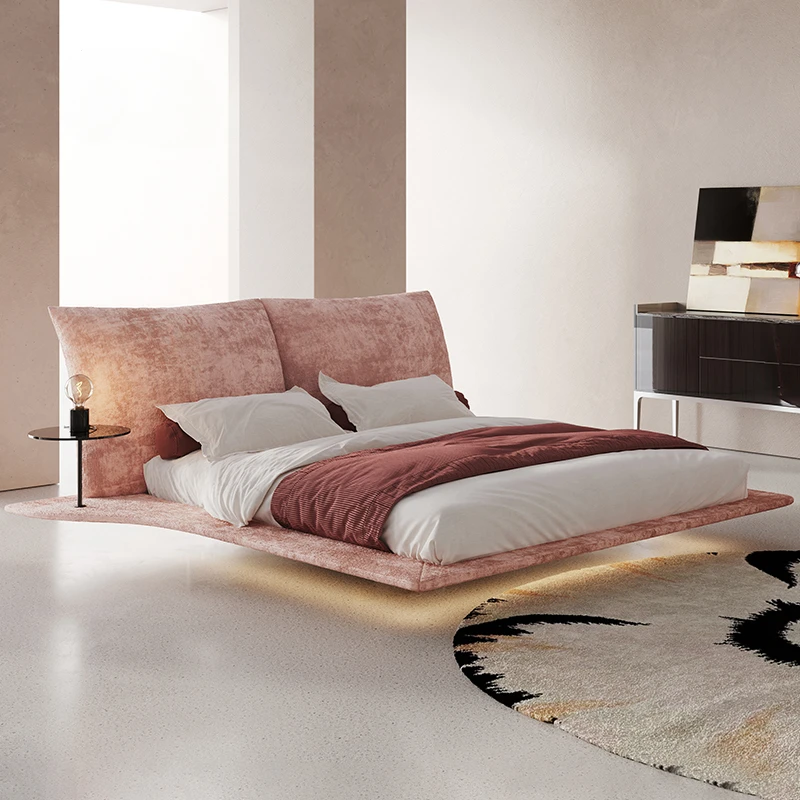 Platform Girls Velvet Bed Luxury Leather Backrest Pink Princesse Soft Adults Beds Bedroom Floating Modern Cama Furniture Home
Platform Girls Velvet Bed Luxury Leather Backrest Pink Princesse Soft Adults Beds Bedroom Floating Modern Cama Furniture Home
