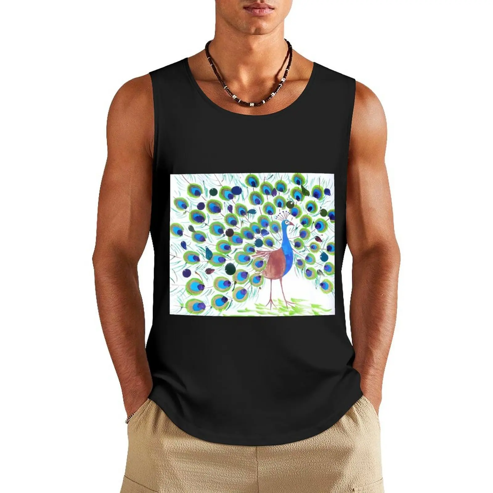 Proud Peacock Tank Top summer clothes men 2025 Men's summer clothes Men's t-shirts Man gym clothes
Proud Peacock Tank Top summer clothes men 2025 Men's summer clothes Men's t-shirts Man gym clothes