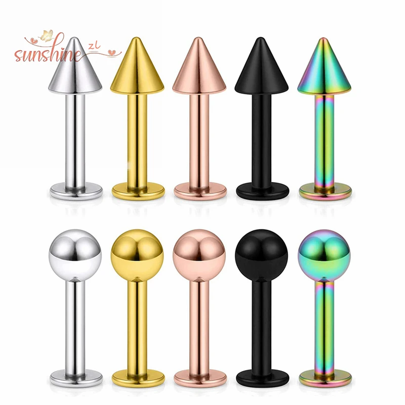 10Pcs Women Men Round Ball Spike Cone Tip Titanium Steel Nose Screw Back (Pierced) Cartilage Stud Earrings Punk Gothic Jewelry
10Pcs Women Men Round Ball Spike Cone Tip Titanium Steel Nose Screw Back (Pierced) Cartilage Stud Earrings Punk Gothic Jewelry