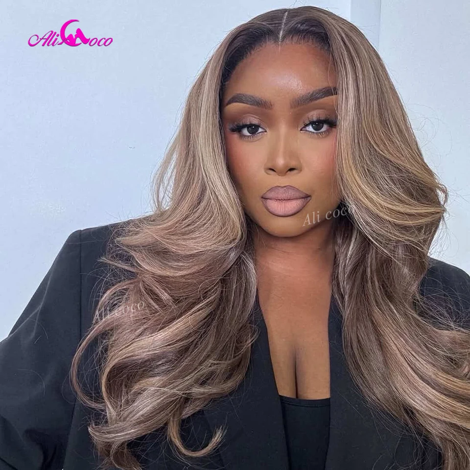 Dark Root Highlights Lace Front Human Hair 13X4 Drawstring Wig Glueless Real Body Wave for Women Closure Pre Plucked 180 Density
Dark Root Highlights Lace Front Human Hair 13X4 Drawstring Wig Glueless Real Body Wave for Women Closure Pre Plucked 180 Density