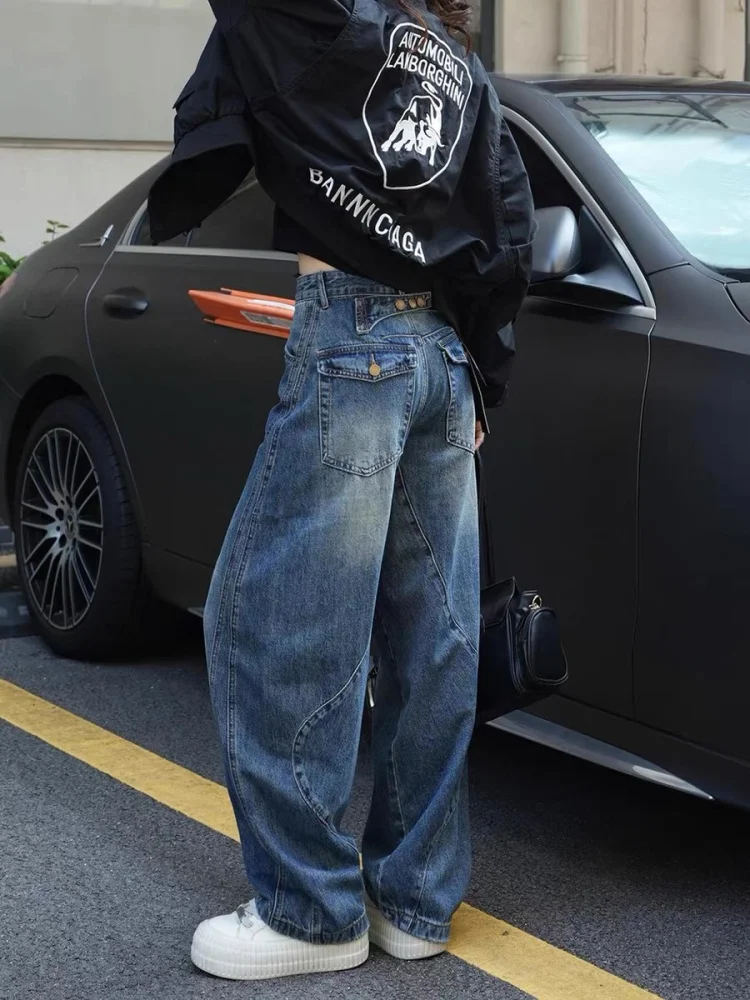 High Waist Straight Leg Jeans Women's Autumn Winter plus Size Retro American Style Knife Jeans for Pear Shaped Body
High Waist Straight Leg Jeans Women's Autumn Winter plus Size Retro American Style Knife Jeans for Pear Shaped Body