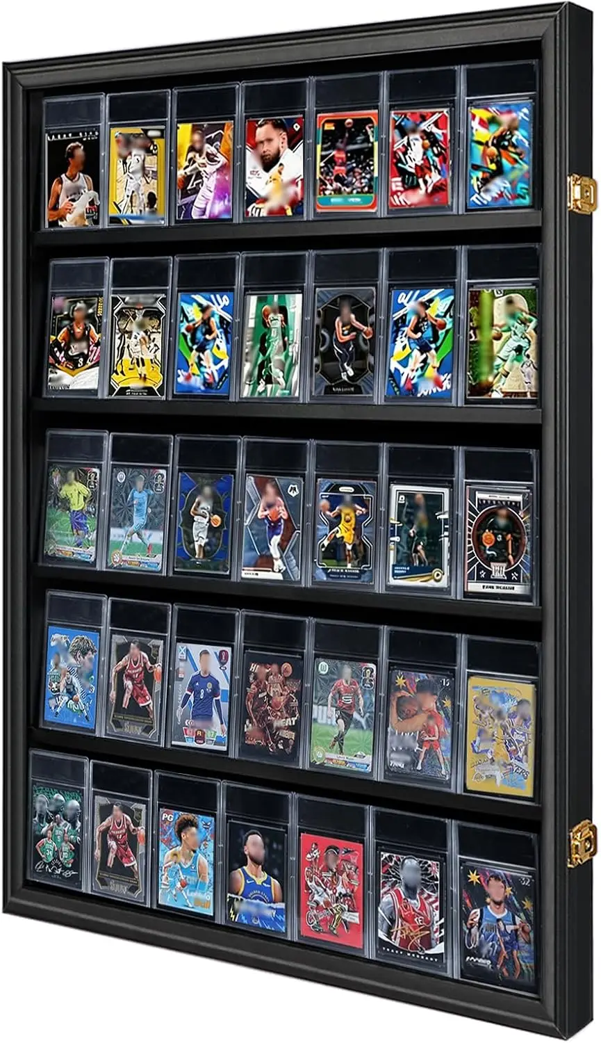 Graded Sports Card Display Case - UV Protection Lockable Wall Cabinet for 35 Baseball Cards
Graded Sports Card Display Case - UV Protection Lockable Wall Cabinet for 35 Baseball Cards