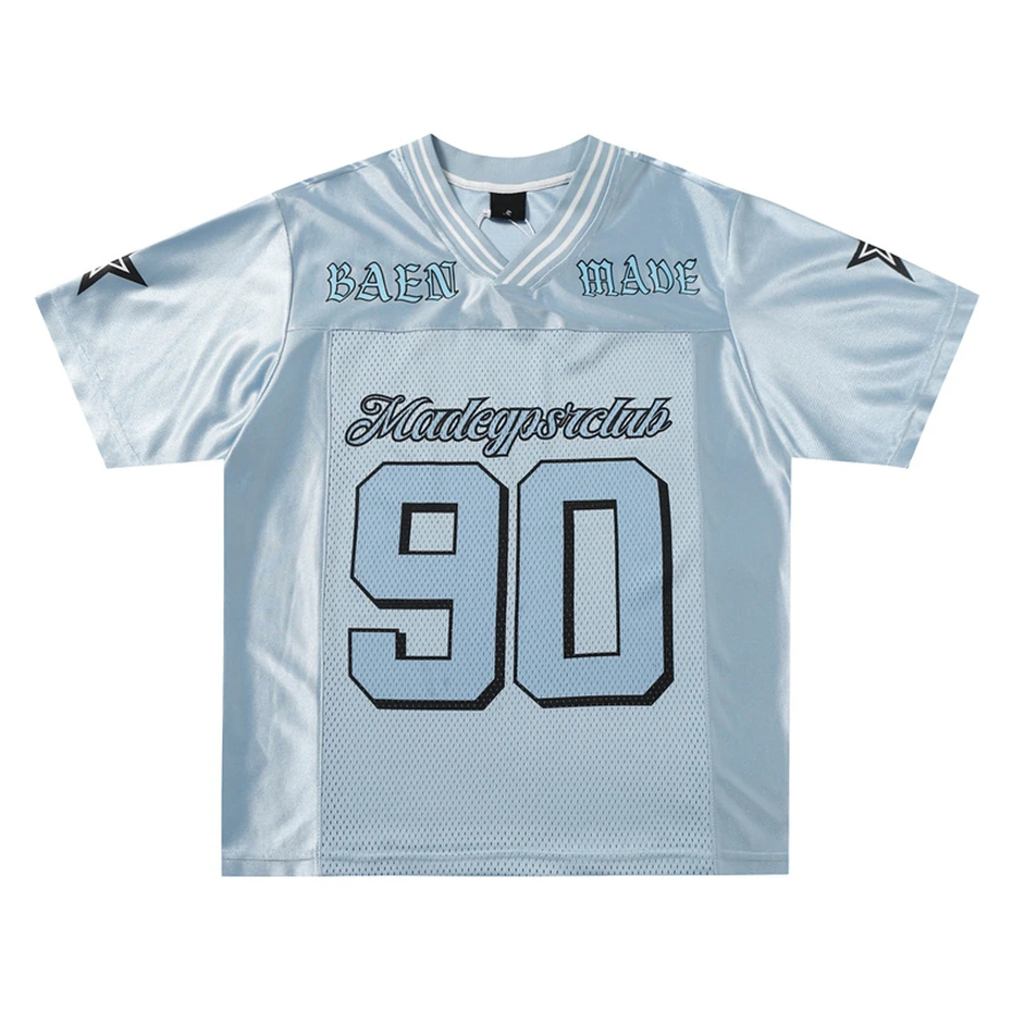 Men Jersey T-Shirt Y2K Vintage Print Star Patchwork Sport Tshirt Streetwear Hip Hop Harajuku Casual Breathable V-Neck Top Unisex
Men Jersey T-Shirt Y2K Vintage Print Star Patchwork Sport Tshirt Streetwear Hip Hop Harajuku Casual Breathable V-Neck Top Unisex