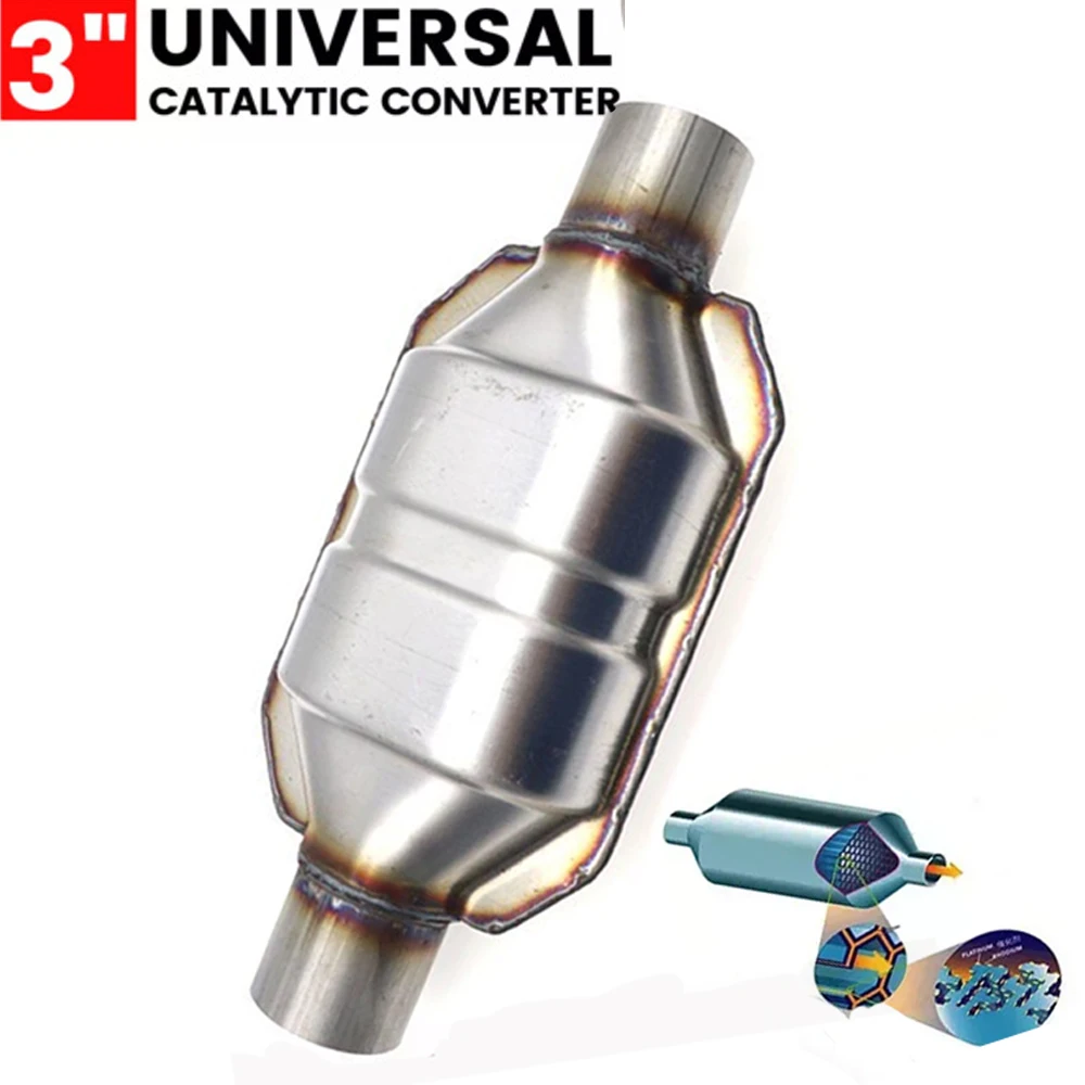 3" inch 7.62cm Universal Car Catalytic Converter Exhaust System 400 Cell High Flow Catalyst Converter Euro1 Stainless Steel
3" inch 7.62cm Universal Car Catalytic Converter Exhaust System 400 Cell High Flow Catalyst Converter Euro1 Stainless Steel