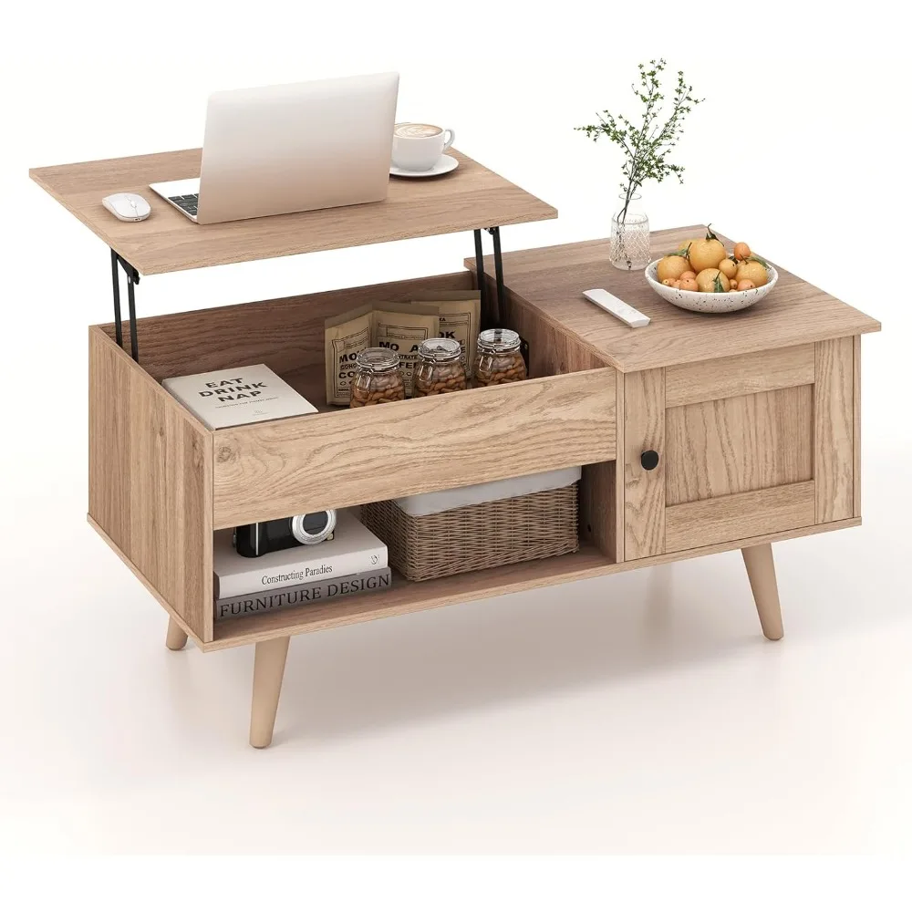 Lift Top Coffee Table, Modern Cocktail Table with Hidden Compartment, Open Shelf & Cabinet, Wooden Flip Top Center Table
Lift Top Coffee Table, Modern Cocktail Table with Hidden Compartment, Open Shelf & Cabinet, Wooden Flip Top Center Table