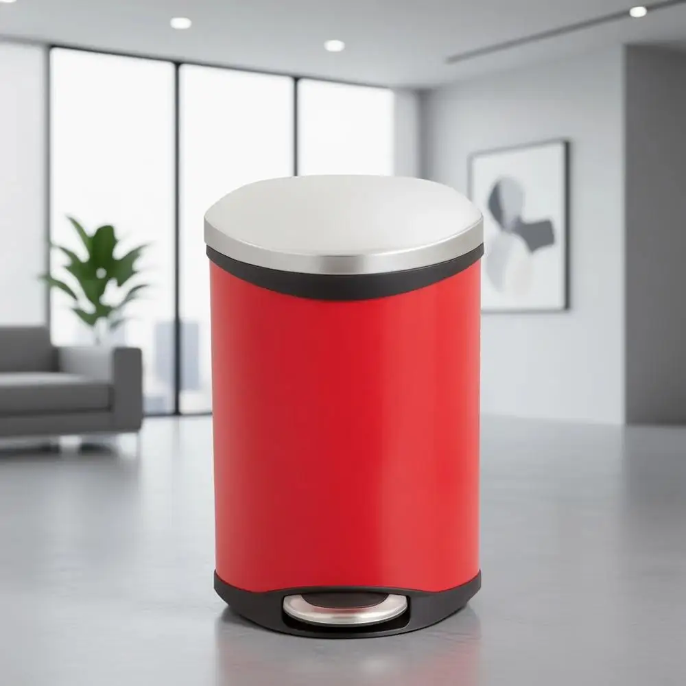 Foot-Activated 3 Gallon Trash Bin for Kitchen, Bedroom, Office - Hands-Free Red
Foot-Activated 3 Gallon Trash Bin for Kitchen, Bedroom, Office - Hands-Free Red