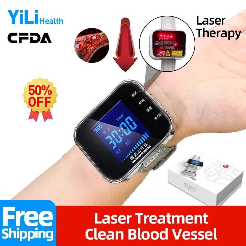 Blood Vessels Cleansers Laser Therapy Watch 650nm Lower Cholesterol Vascular Occlusion Hyperlipidemia Diabetes Hypertension CFDA
Blood Vessels Cleansers Laser Therapy Watch 650nm Lower Cholesterol Vascular Occlusion Hyperlipidemia Diabetes Hypertension CFDA