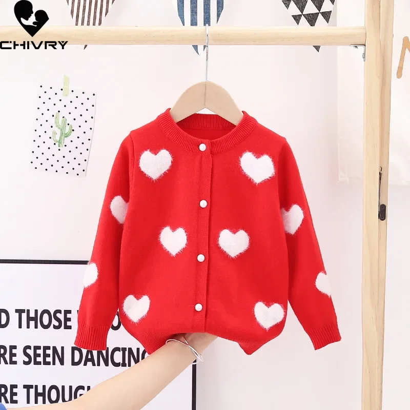 New 2024 Baby Girls Fashion Knitted Cardigan Sweater Kids Autumn Warm Heart Embroidery Button Cardigan Sweater Jackets
New 2024 Baby Girls Fashion Knitted Cardigan Sweater Kids Autumn Warm Heart Embroidery Button Cardigan Sweater Jackets