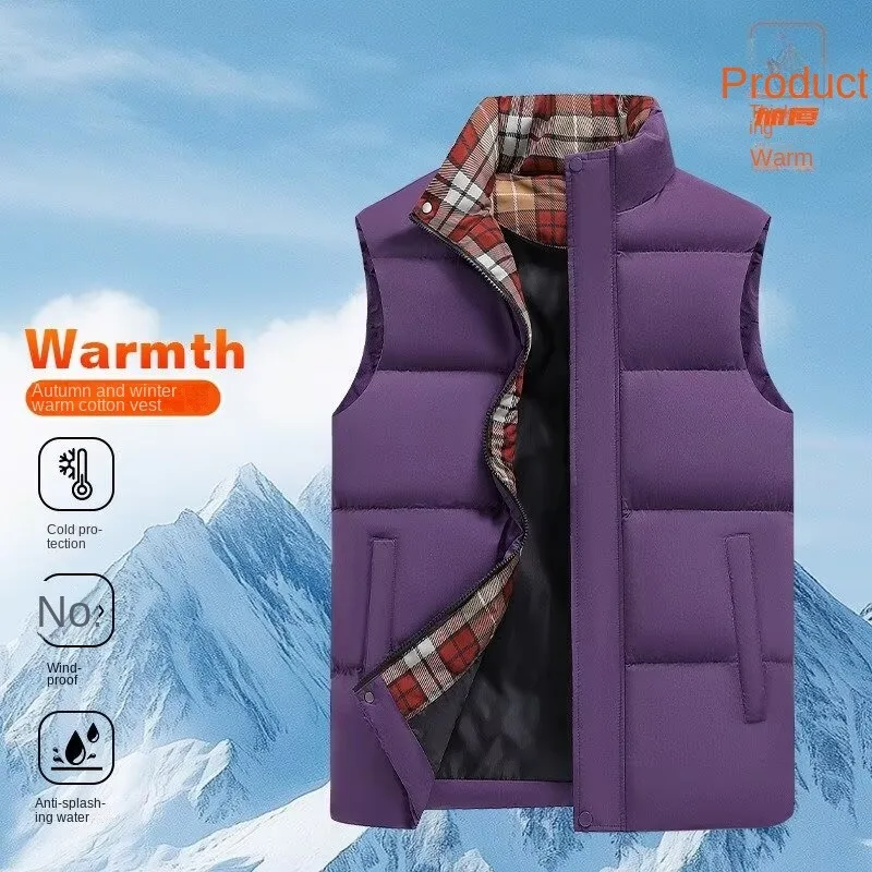Американская модная хлопковая куртка большого размера с воротником-стойкой для мужчин — зимний однотонный утепленный жилет без рукавов
Американская модная хлопковая куртка большого размера с воротником-стойкой для мужчин — зимний однотонный утепленный жилет без рукавов