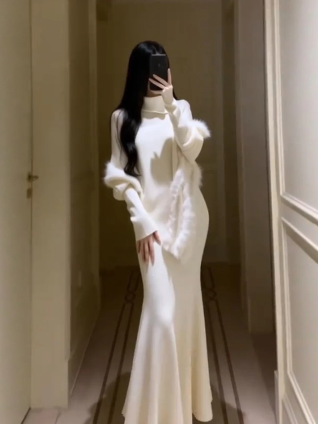 Уникальный красивый белый свитер, женское модное зимнее пальто, нежный асимметричный длинный вязаный топ
Уникальный красивый белый свитер, женское модное зимнее пальто, нежный асимметричный длинный вязаный топ