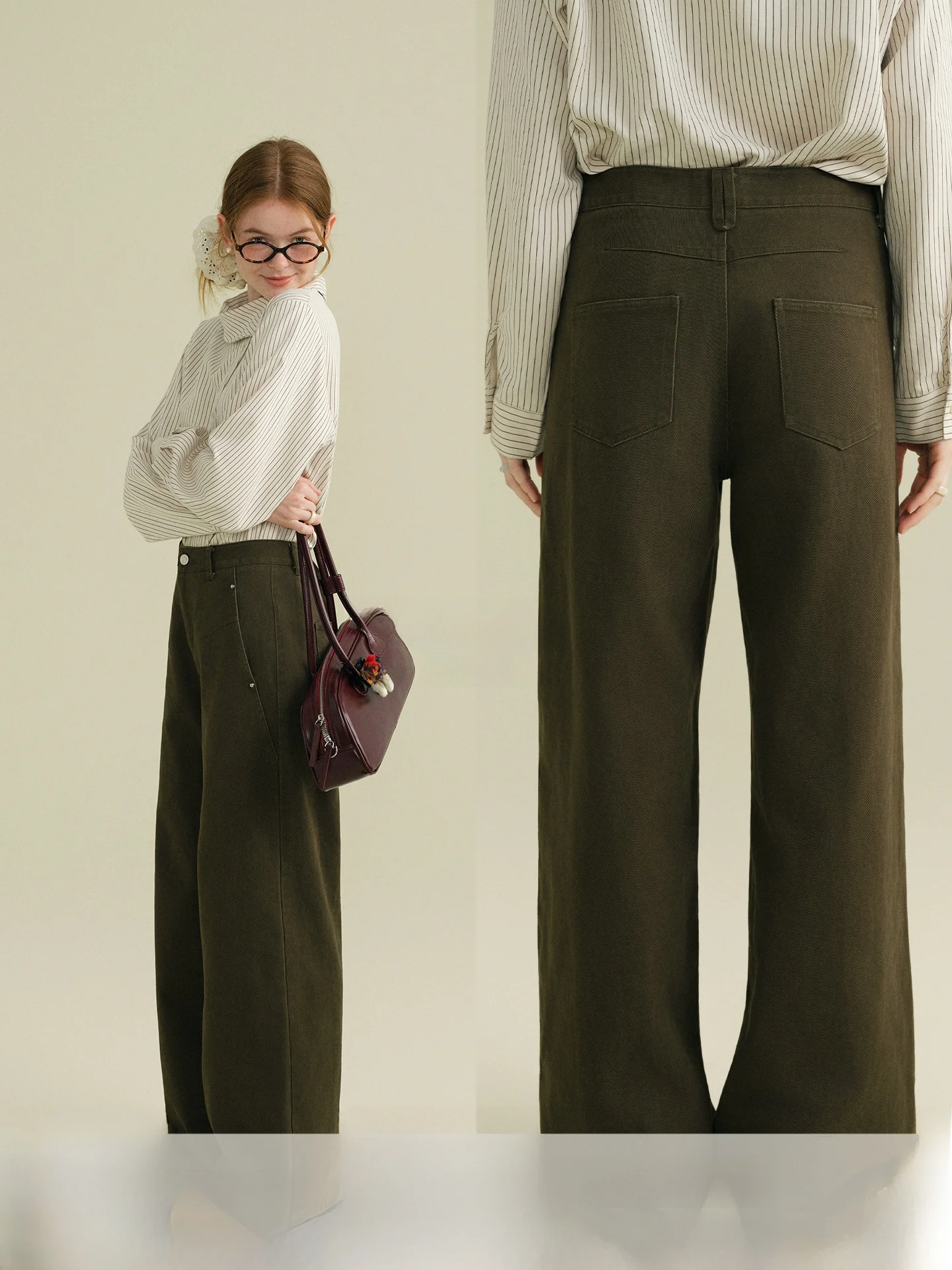 Rina Berry Berry Rivet Lazy Olive een Workwear Jeans Versatile Simple Slimming Spring Design Casual Loose Fit Women's Jeans
Rina Berry Berry Rivet Lazy Olive een Workwear Jeans Versatile Simple Slimming Spring Design Casual Loose Fit Women's Jeans