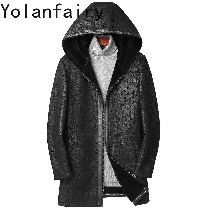 YOLANFAIRY Куртки из натуральной овчины, мужские зимние теплые куртки с капюшоном и шерстяной подкладкой, меховое пальто средней длины, повседневная мужская куртка из натуральной кожи
YOLANFAIRY Куртки из натуральной овчины, мужские зимние теплые куртки с капюшоном и шерстяной подкладкой, меховое пальто средней длины, повседневная мужская куртка из натуральной кожи