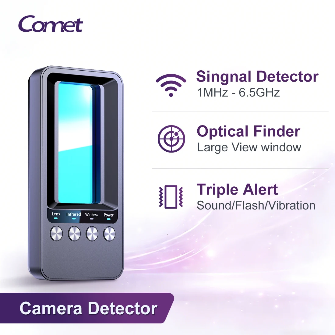 Detector with Optical Filter Lens Hidden Microphone Finder Durable ABS Glass for Home Security
Detector with Optical Filter Lens Hidden Microphone Finder Durable ABS Glass for Home Security
