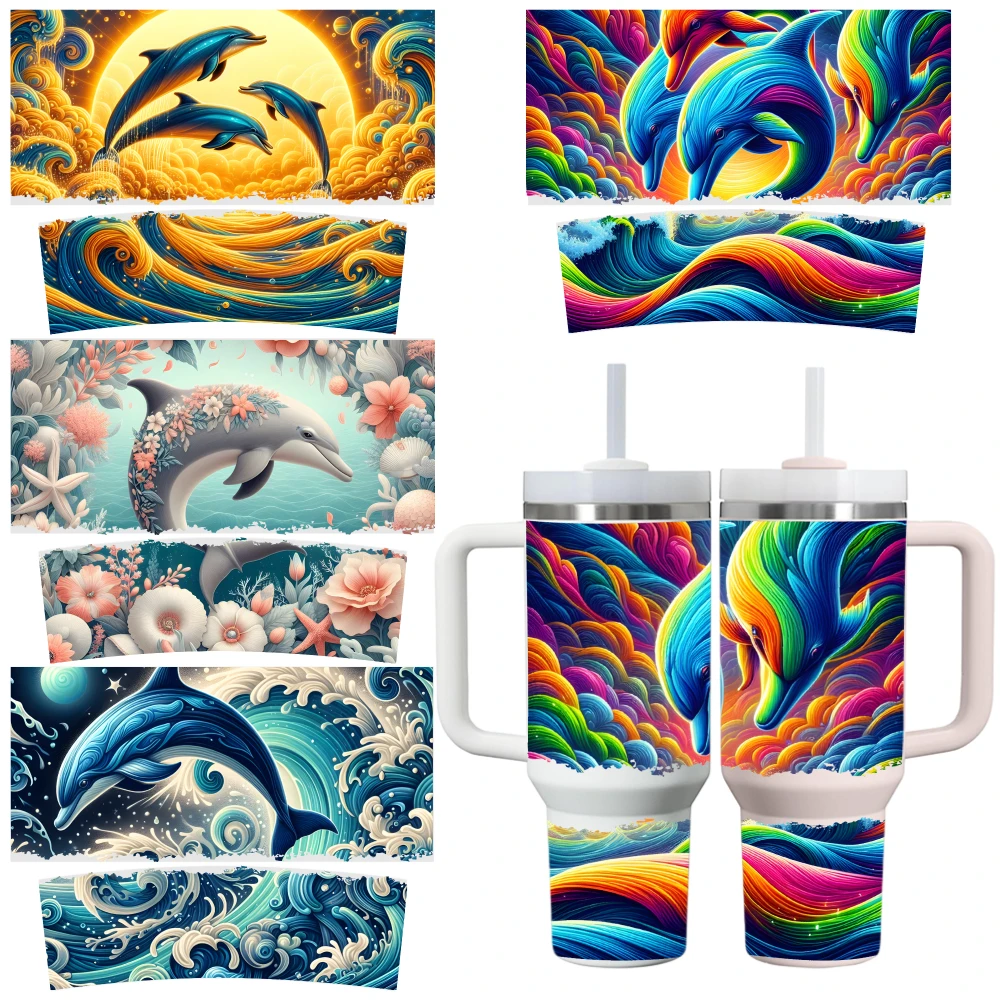 4 Sheets Dolphin Floral Ocean Waves Sunset Rainbow UV DTF Stickers for 40oz Tumblers Waterproof DIY Decals Decorative Transfer
4 Sheets Dolphin Floral Ocean Waves Sunset Rainbow UV DTF Stickers for 40oz Tumblers Waterproof DIY Decals Decorative Transfer