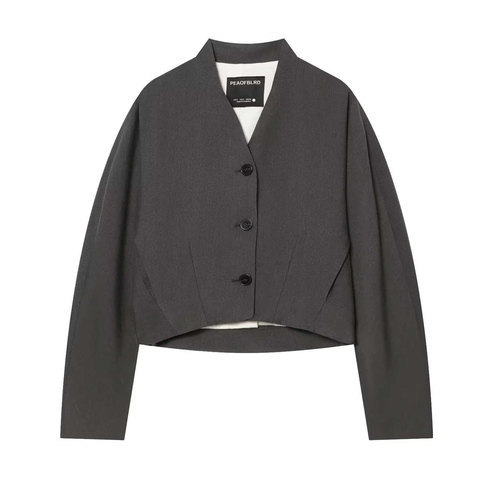 European and American 2026 new summer women's clothing simple pleated waist loose long-sleeved V-neck casual short jacket
European and American 2026 new summer women's clothing simple pleated waist loose long-sleeved V-neck casual short jacket