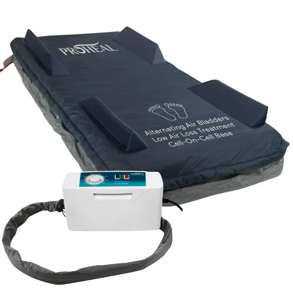 Low Air Loss Alternating Pressure Mattress 36 x 80 x 8 Cell On Cell Base Raised Rails Pressure Mattress for Bed Sores with Sile
Low Air Loss Alternating Pressure Mattress 36 x 80 x 8 Cell On Cell Base Raised Rails Pressure Mattress for Bed Sores with Sile