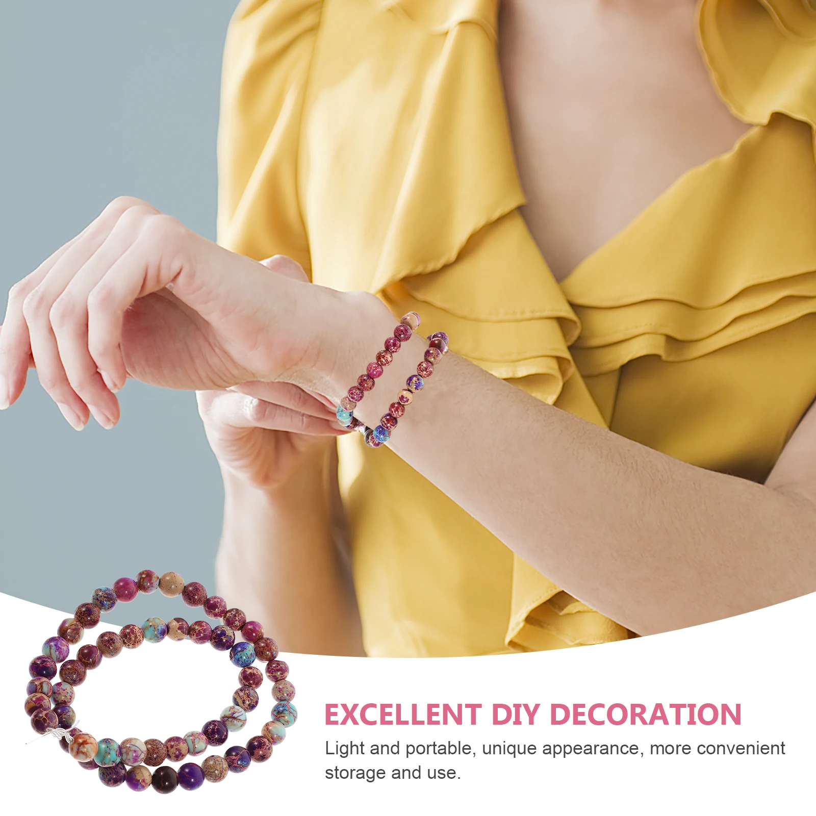 45- Imperial Beaded Bracelet Diy Round Loose Beads Wrist Jewelry For Women Girls Decorative Party Gift Daily Wear
45- Imperial Beaded Bracelet Diy Round Loose Beads Wrist Jewelry For Women Girls Decorative Party Gift Daily Wear