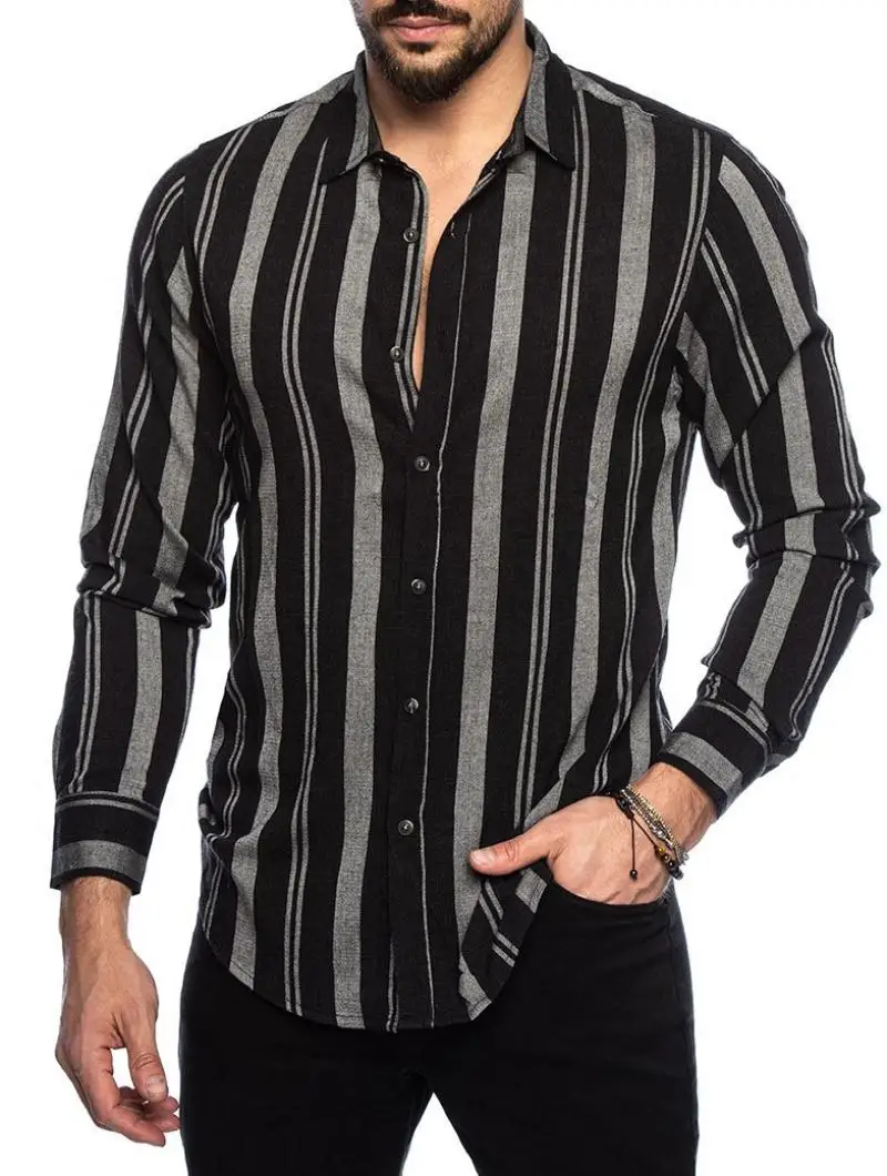 Новая мужская облегающая полосатая одежда irt Long Sve с отложным воротником, универсальная мужская одежда irt Thiened Fce на подкладке Four Seasons Wear
Новая мужская облегающая полосатая одежда irt Long Sve с отложным воротником, универсальная мужская одежда irt Thiened Fce на подкладке Four Seasons Wear