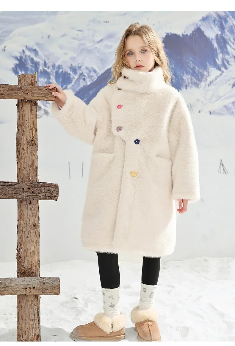 Fashion Girls Faux Mink Fur Jacket Autumn Winter Beige Teenager Kids Coat Standard Collar Baby Outerwear Long Clothes TR292
Fashion Girls Faux Mink Fur Jacket Autumn Winter Beige Teenager Kids Coat Standard Collar Baby Outerwear Long Clothes TR292