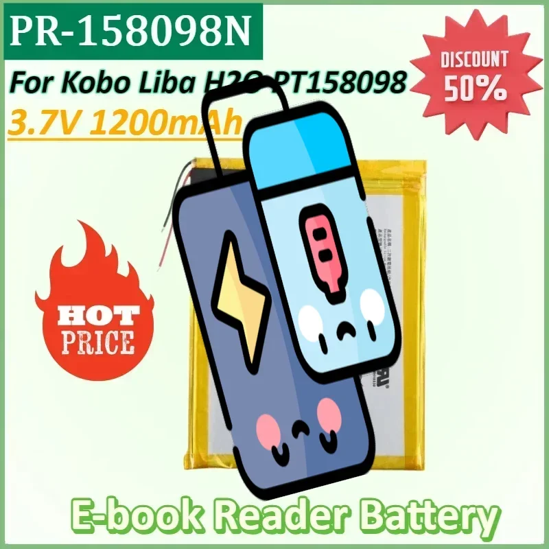 PR-158098N 3.7V 1200mAh for Kobo Liba H20 H2O EVE PT158098 1ICP2/80/98 Electronic E-book Reader Replacement Battery
PR-158098N 3.7V 1200mAh for Kobo Liba H20 H2O EVE PT158098 1ICP2/80/98 Electronic E-book Reader Replacement Battery