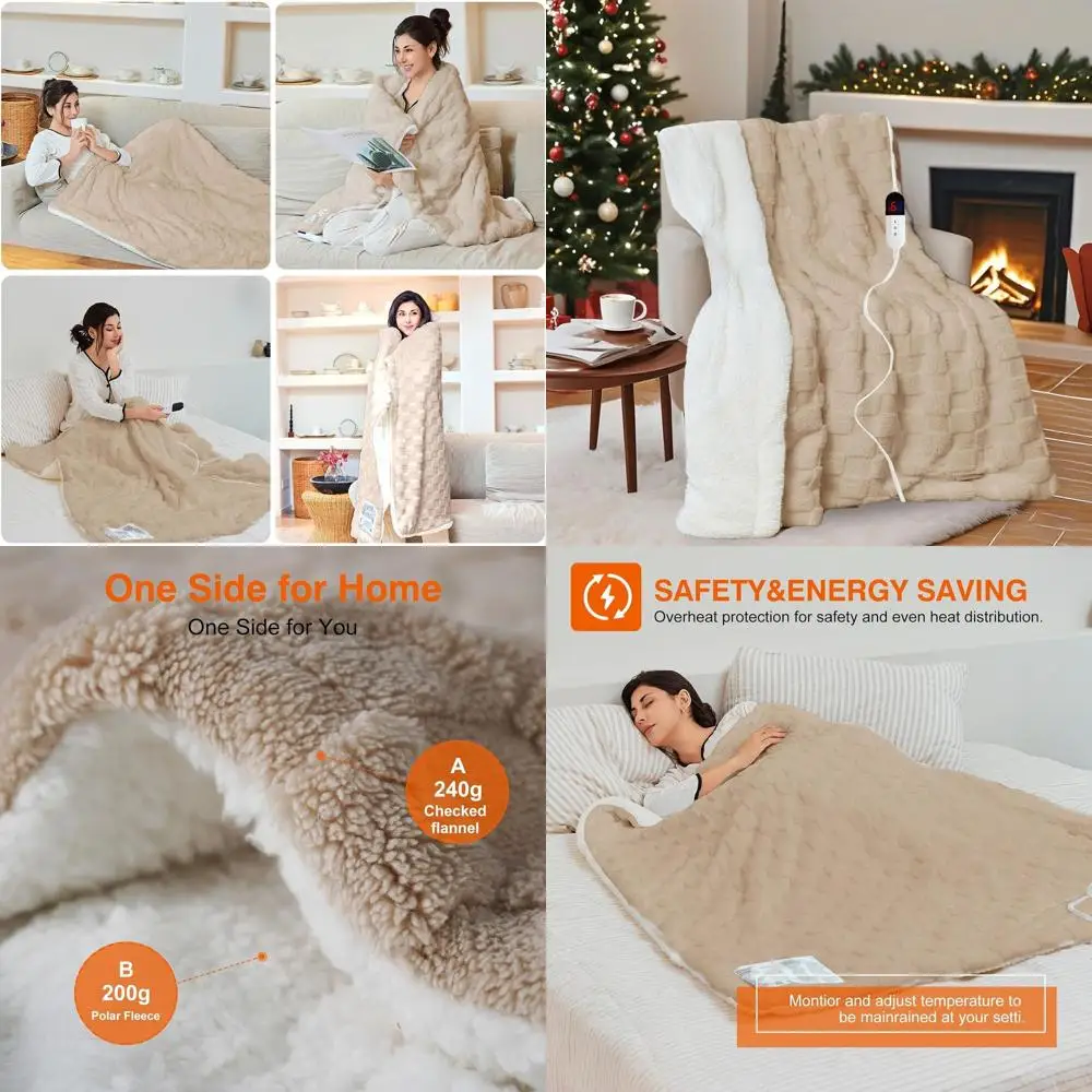 Электрическое одеяло из мягкого фланеля с 6 уровнями регулировки нагрева, таймером на 10 часов и автоматическим отключением, 90x100, цвет хаки
Электрическое одеяло из мягкого фланеля с 6 уровнями регулировки нагрева, таймером на 10 часов и автоматическим отключением, 90x100, цвет хаки