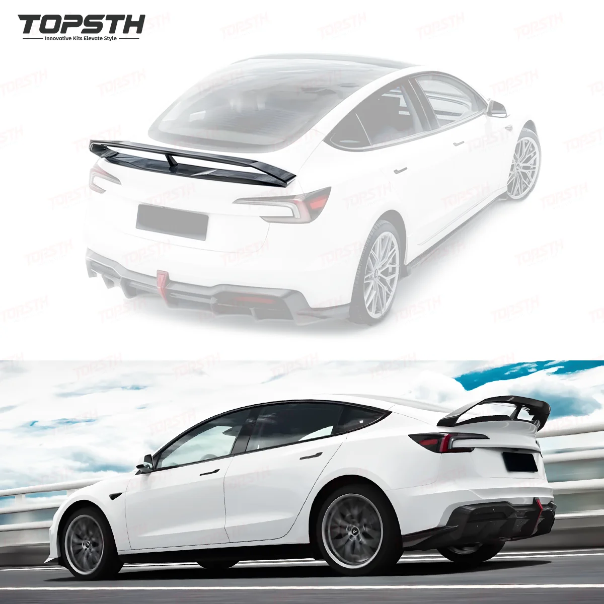 Для 2024 + Tesla Model 3 Highland Двухслойный спортивный спойлер из углеродного волокна Обновление заднего крыла Автомобильные спойлеры из углеродного волокна
Для 2024 + Tesla Model 3 Highland Двухслойный спортивный спойлер из углеродного волокна Обновление заднего крыла Автомобильные спойлеры из углеродного волокна