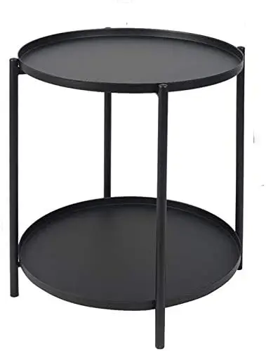 Metal End Table Coffee Table, 2-Tier Round Outdoor Table Anti Rust Waterproof, Indoor Table for Living Room (Black) Table top
Metal End Table Coffee Table, 2-Tier Round Outdoor Table Anti Rust Waterproof, Indoor Table for Living Room (Black) Table top