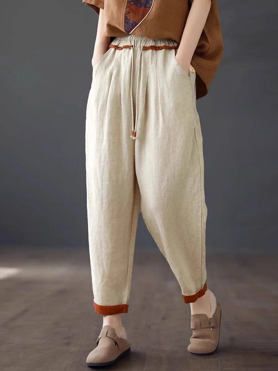 Summer 2026 New Korean Style Color Block Cotton Linen Nine Points Pants Women's Autumn Belt Design Harlan Casual Small Han Li...
Summer 2026 New Korean Style Color Block Cotton Linen Nine Points Pants Women's Autumn Belt Design Harlan Casual Small Han Li...