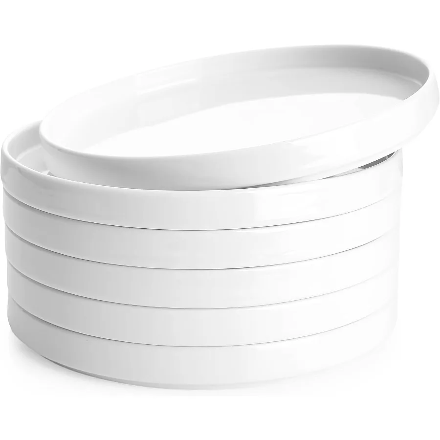 Elegant White Glaze Porcelain Flat Dessert Plates Set of 6 7.8 Inch Salad Plates for Kitchen Small Appetizer Compact Dish Set I
Elegant White Glaze Porcelain Flat Dessert Plates Set of 6 7.8 Inch Salad Plates for Kitchen Small Appetizer Compact Dish Set I