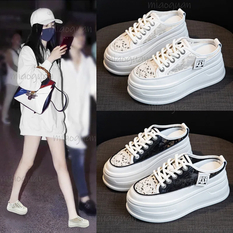 6.5CM Increasing Height Women Slides Slippers 2026 Fashion New Summer Lace Canvas Shoes Ladies Round Toe Causal Comfort Footwear
6.5CM Increasing Height Women Slides Slippers 2026 Fashion New Summer Lace Canvas Shoes Ladies Round Toe Causal Comfort Footwear