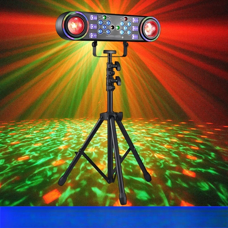 Seven-in-one bracket light UV colorful dyeing magic ball stage light DJ laser effect light Cross-border party atmosphere
Seven-in-one bracket light UV colorful dyeing magic ball stage light DJ laser effect light Cross-border party atmosphere
