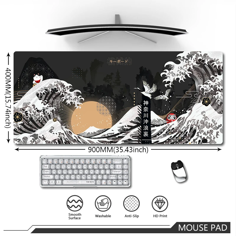 Large Mousepad XXL Pc Gamer Accesorios Mouse Pad Great Wave Off Mousemats Notebook Art Desk Mats Locking Edge Waterproof Pads
Large Mousepad XXL Pc Gamer Accesorios Mouse Pad Great Wave Off Mousemats Notebook Art Desk Mats Locking Edge Waterproof Pads