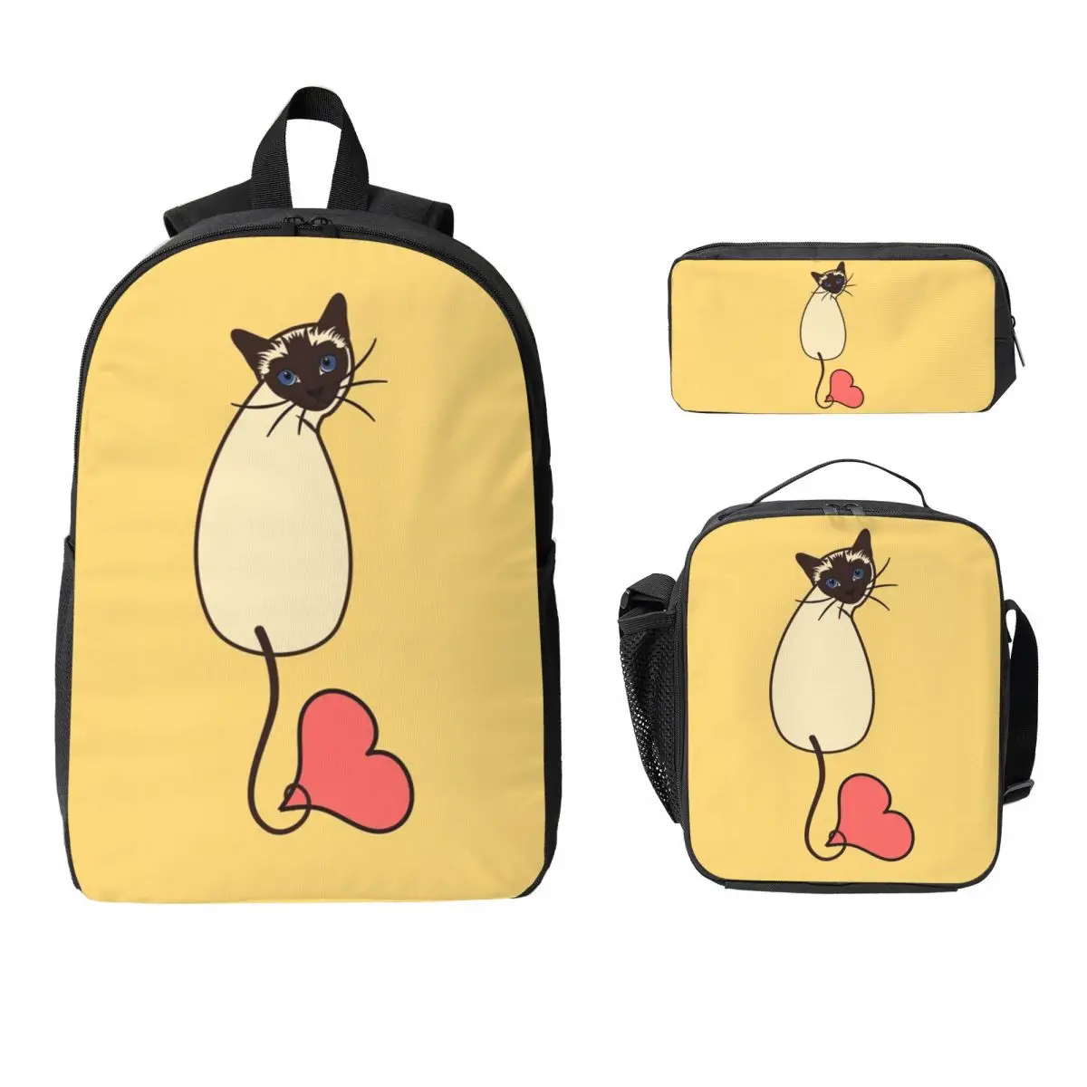 Love Siamese Cat-Yellow Backpack Boys Girls BookBag School Bag Laptop Shoulder Bags 3ps Insulated Lunch Bag Pencil Case
Love Siamese Cat-Yellow Backpack Boys Girls BookBag School Bag Laptop Shoulder Bags 3ps Insulated Lunch Bag Pencil Case
