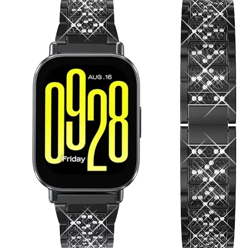 For Redmi Watch 5 Active Stainless Steel With Diamond Watchband For Redmi Watch 5 Lite Bracelet Metal Correa 22mm Women Strap
For Redmi Watch 5 Active Stainless Steel With Diamond Watchband For Redmi Watch 5 Lite Bracelet Metal Correa 22mm Women Strap