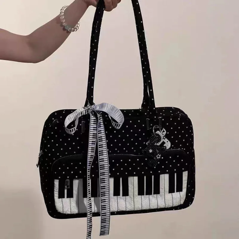 Y2K Piano Print Polka Dot square Bag,Music Themed Shoulder ita Bag,Japanese vintage Fresh sweet girls academic style jk handbag
Y2K Piano Print Polka Dot square Bag,Music Themed Shoulder ita Bag,Japanese vintage Fresh sweet girls academic style jk handbag