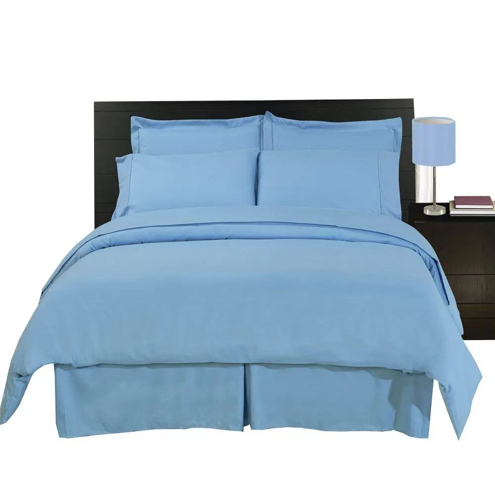 CalKing Size Bedding Set 8 Piece Bed in a Bag, 600 TC 100 Cotton Sheets, Down Alternative Comforter, Blue Solid, Duvet Cover Se
CalKing Size Bedding Set 8 Piece Bed in a Bag, 600 TC 100 Cotton Sheets, Down Alternative Comforter, Blue Solid, Duvet Cover Se