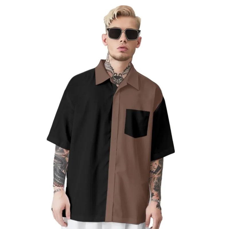 Two-color Pattern Printed Shirt Men's Hawaiian Chest Pocket Shirt Casual Short Sleeve Daily Smart Business Shirt For Men
Two-color Pattern Printed Shirt Men's Hawaiian Chest Pocket Shirt Casual Short Sleeve Daily Smart Business Shirt For Men