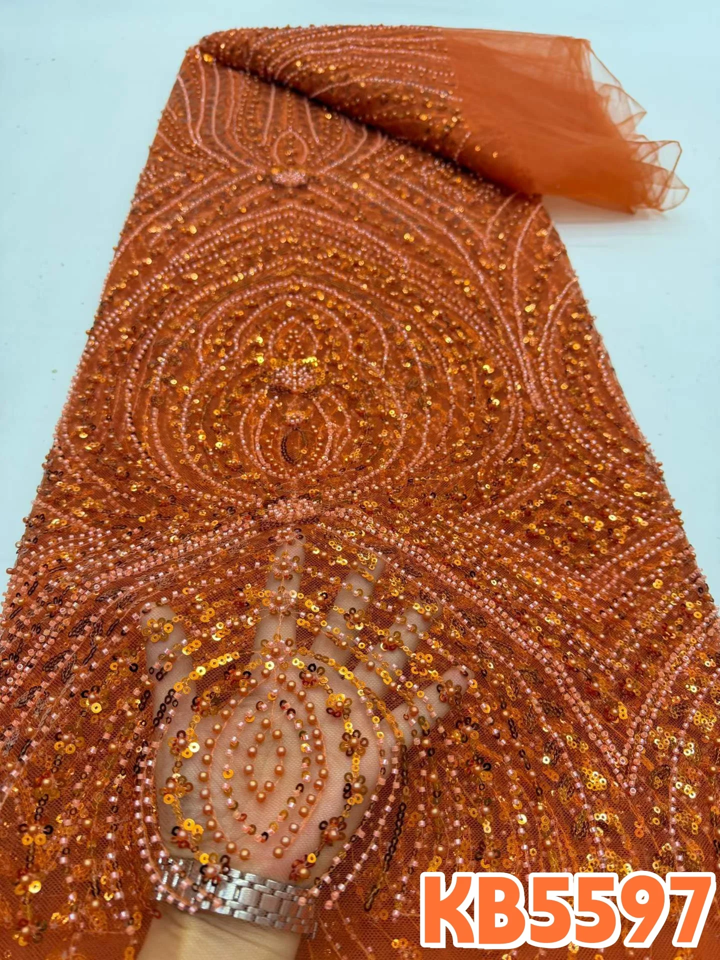 YALISI Burnt Orange Beads Lace Fabric Nigerian Lace Fabric 5 Yards High Quality 2026 Pink Sequence French Mesh for Sewing KB5597
YALISI Burnt Orange Beads Lace Fabric Nigerian Lace Fabric 5 Yards High Quality 2026 Pink Sequence French Mesh for Sewing KB5597