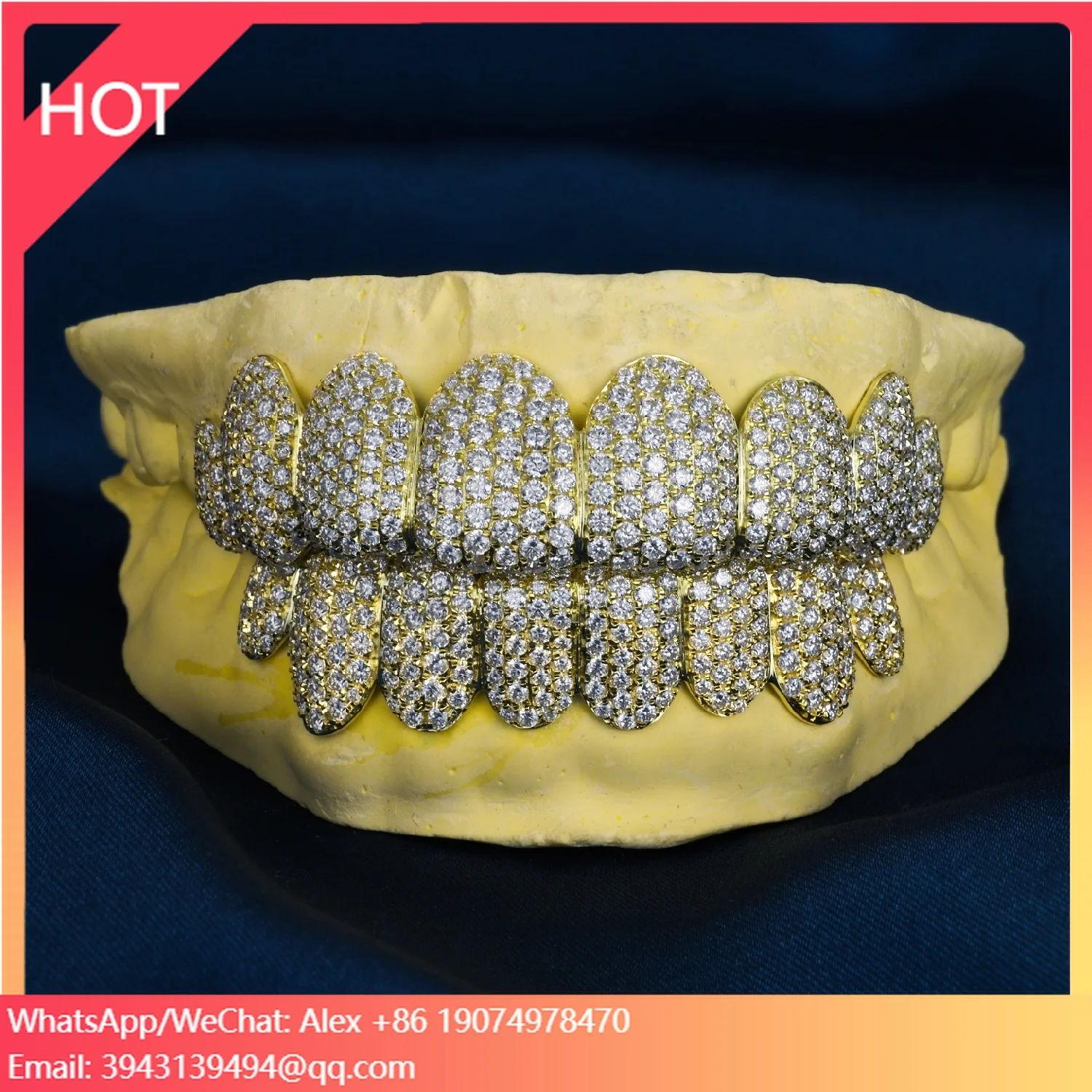 Custom Gold Teeth Grillz Flawless Honeycomb S925 Sterling Silver 10k 14k 18k Third Party Certified Hop Jewelry Men Women
Custom Gold Teeth Grillz Flawless Honeycomb S925 Sterling Silver 10k 14k 18k Third Party Certified Hop Jewelry Men Women