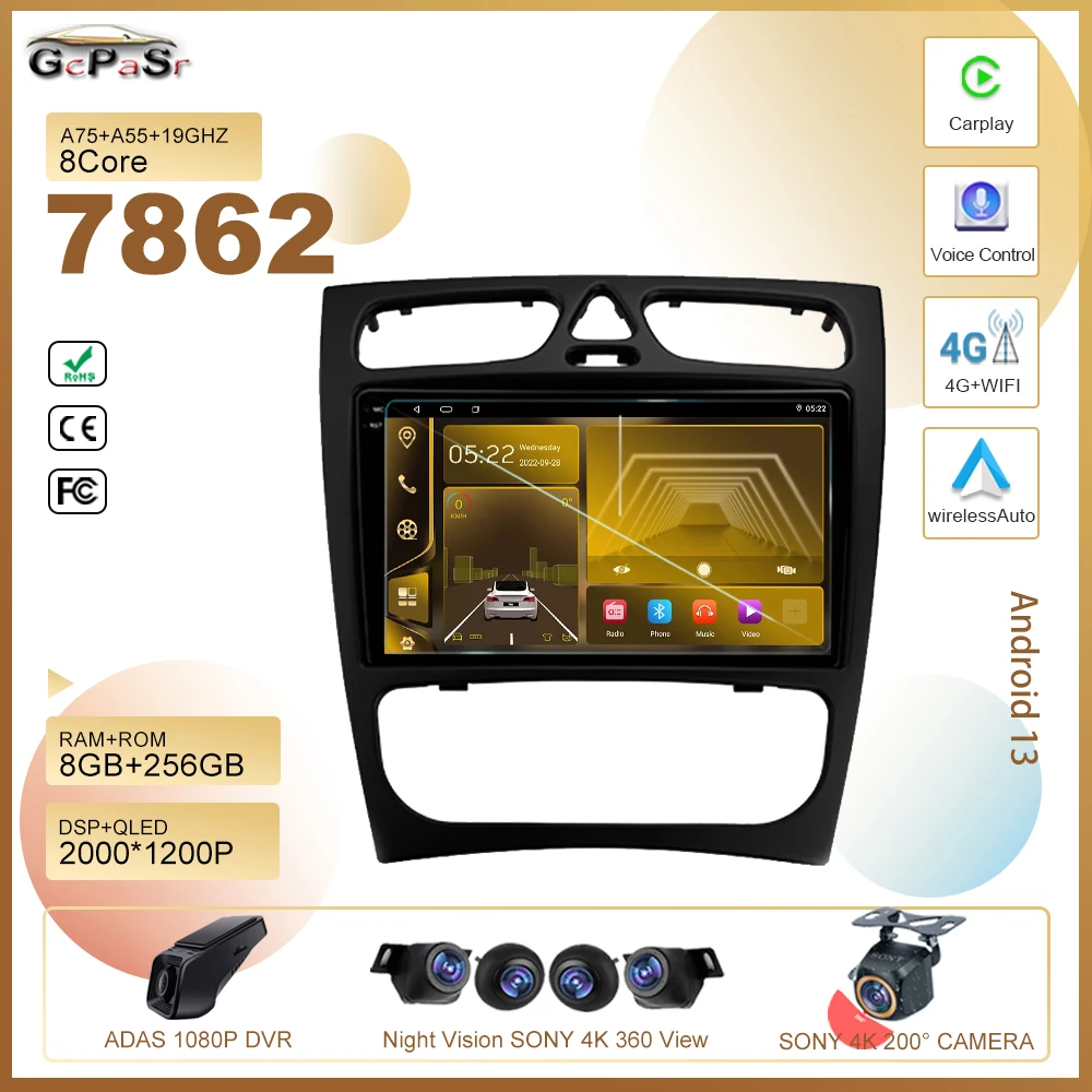 Car Android13 For Mercedes Benz Classe C S203 CL203 W203 2000 2001 2002 2003 2004 Radio Stereo Multimedia Player GPS Navigation
Car Android13 For Mercedes Benz Classe C S203 CL203 W203 2000 2001 2002 2003 2004 Radio Stereo Multimedia Player GPS Navigation