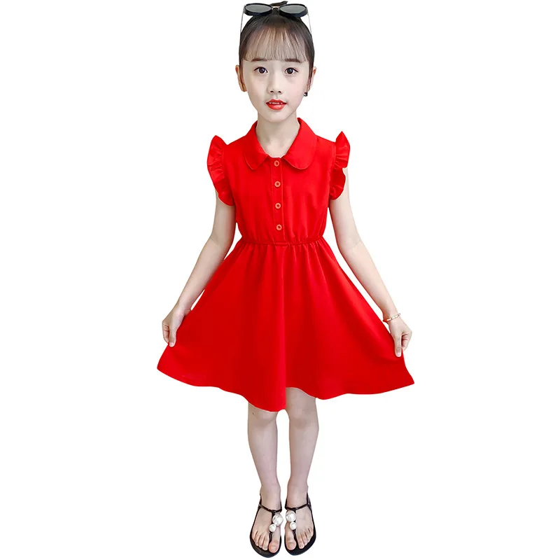 Girls Summer Dress New Solid Sweet Flying Sleeves Wooden Ear Edge Long Kids Dress' Casual Girl Princess Dresses
Girls Summer Dress New Solid Sweet Flying Sleeves Wooden Ear Edge Long Kids Dress' Casual Girl Princess Dresses